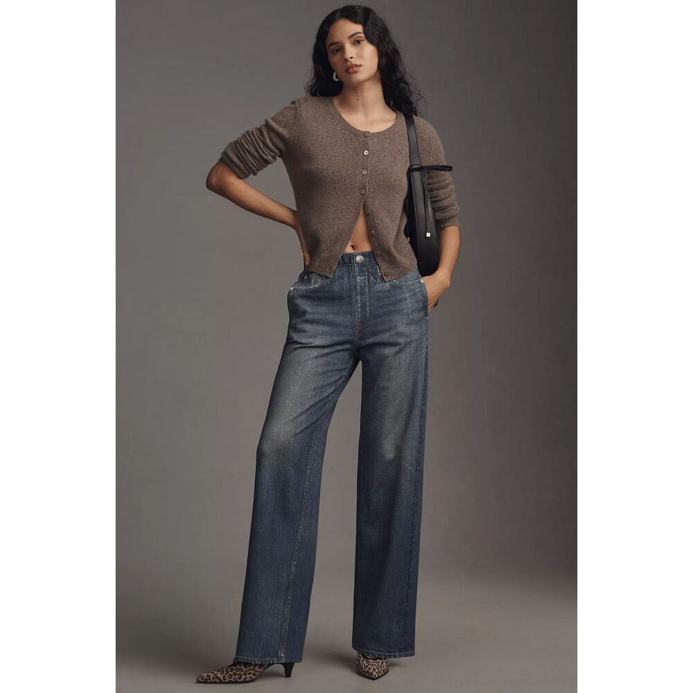 rag & bone Miramar High-Rise Wide-Leg Jeans size M